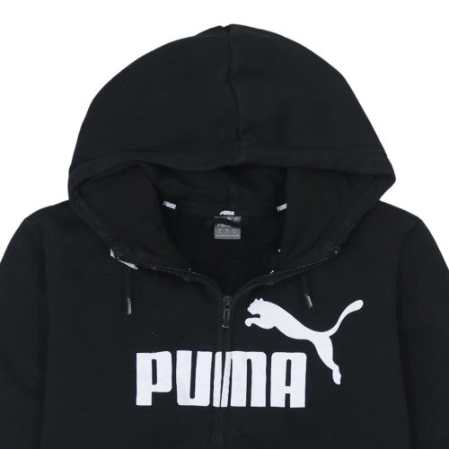 Puma Men's Black XL Full Zip Hoodie with Logo and Pockets