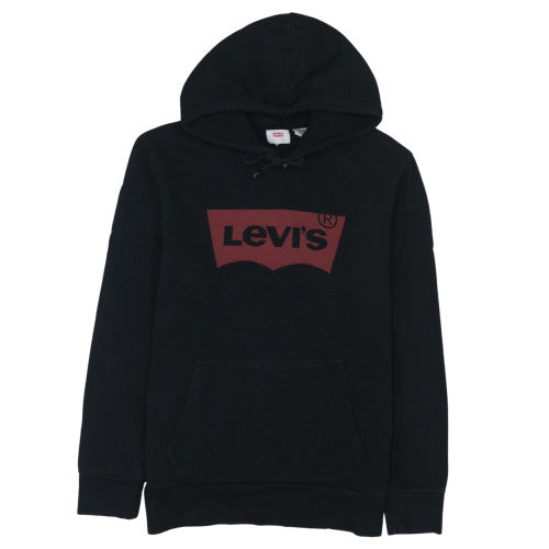 Levi's Mens Black Pullover Hoodie M Graphic Logo Fleece