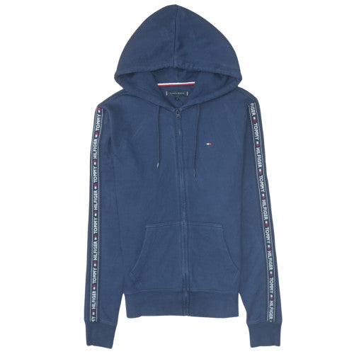 Tommy Hilfiger Men's Blue Full Zip Hoodie Size S Cotton Blend