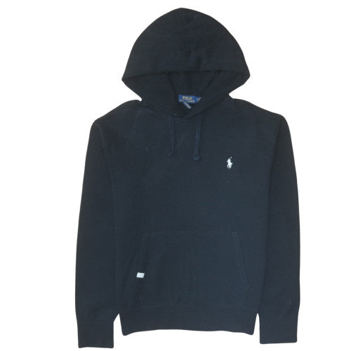 Ralph Lauren Men’s Black Pullover Hoodie L Fleece Logo Sweatshirt