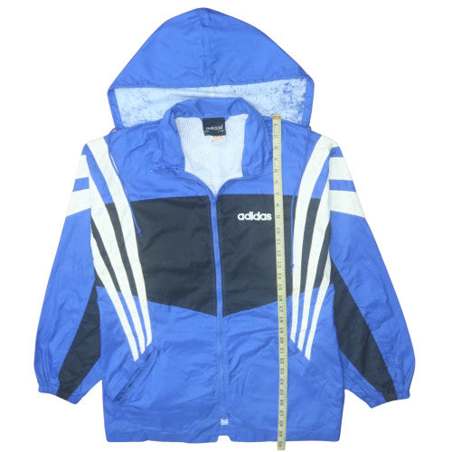 Adidas Men's Blue Retro 90s Windbreaker Jacket Size L