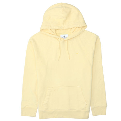 Hollister Men’s Beige Pullover Hoodie Size M Lightweight Cotton Blend