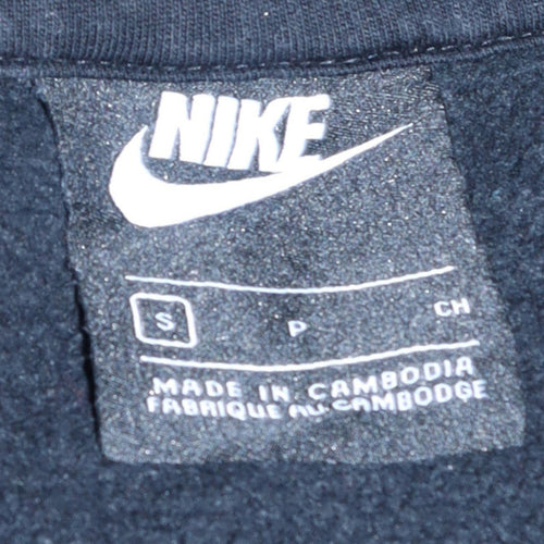 Nike Men’s Black Pullover Hoodie S Regular Fit Fleece Sportswear