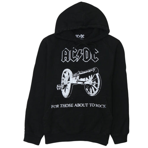 AC/DC Men's Black Pullover Hoodie S Regular Rock Graphic Fleece