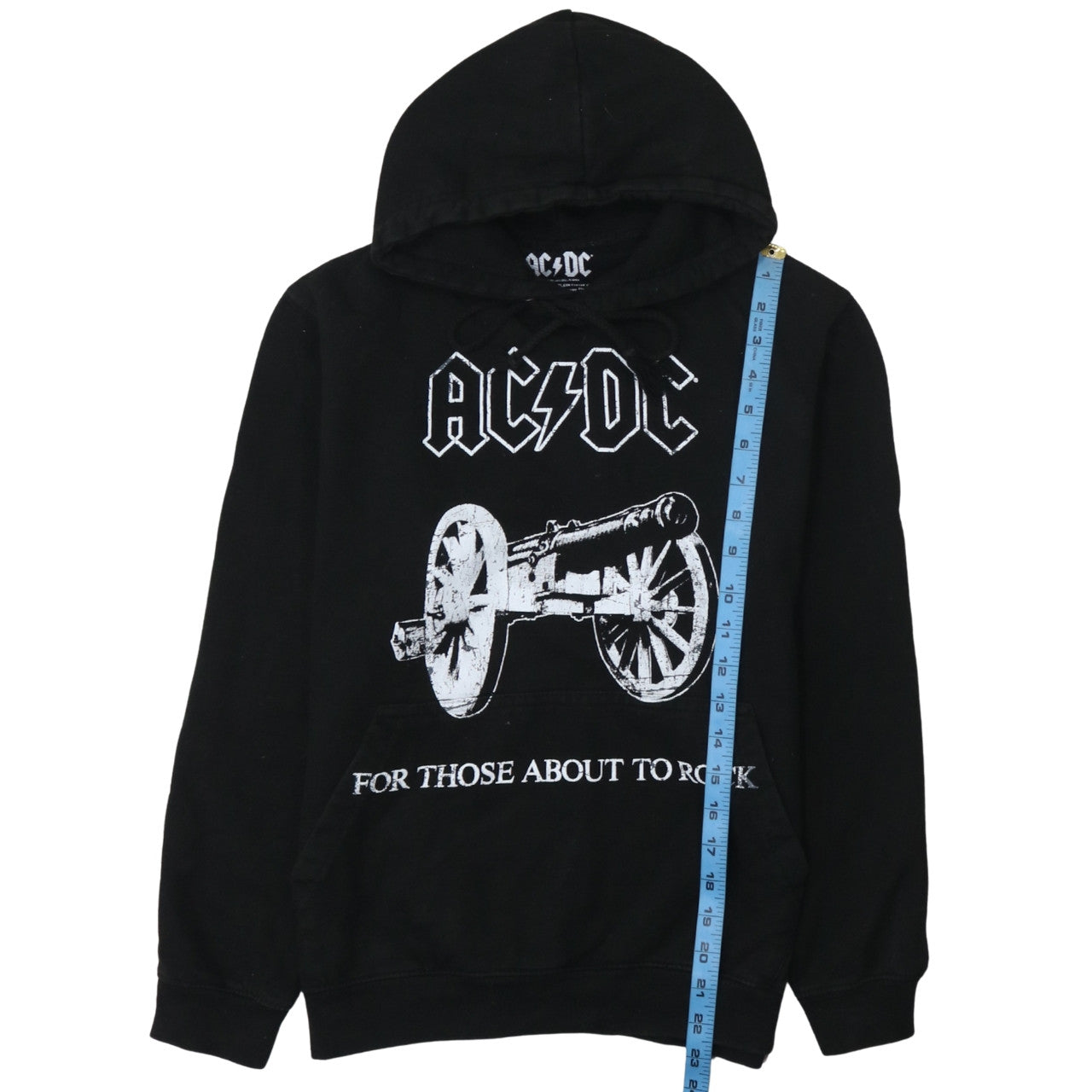 AC/DC Men's Black Pullover Hoodie S Regular Rock Graphic Fleece