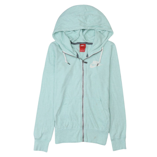 Nike Women’s Blue Full Zip Hoodie Size M Cotton Blend
