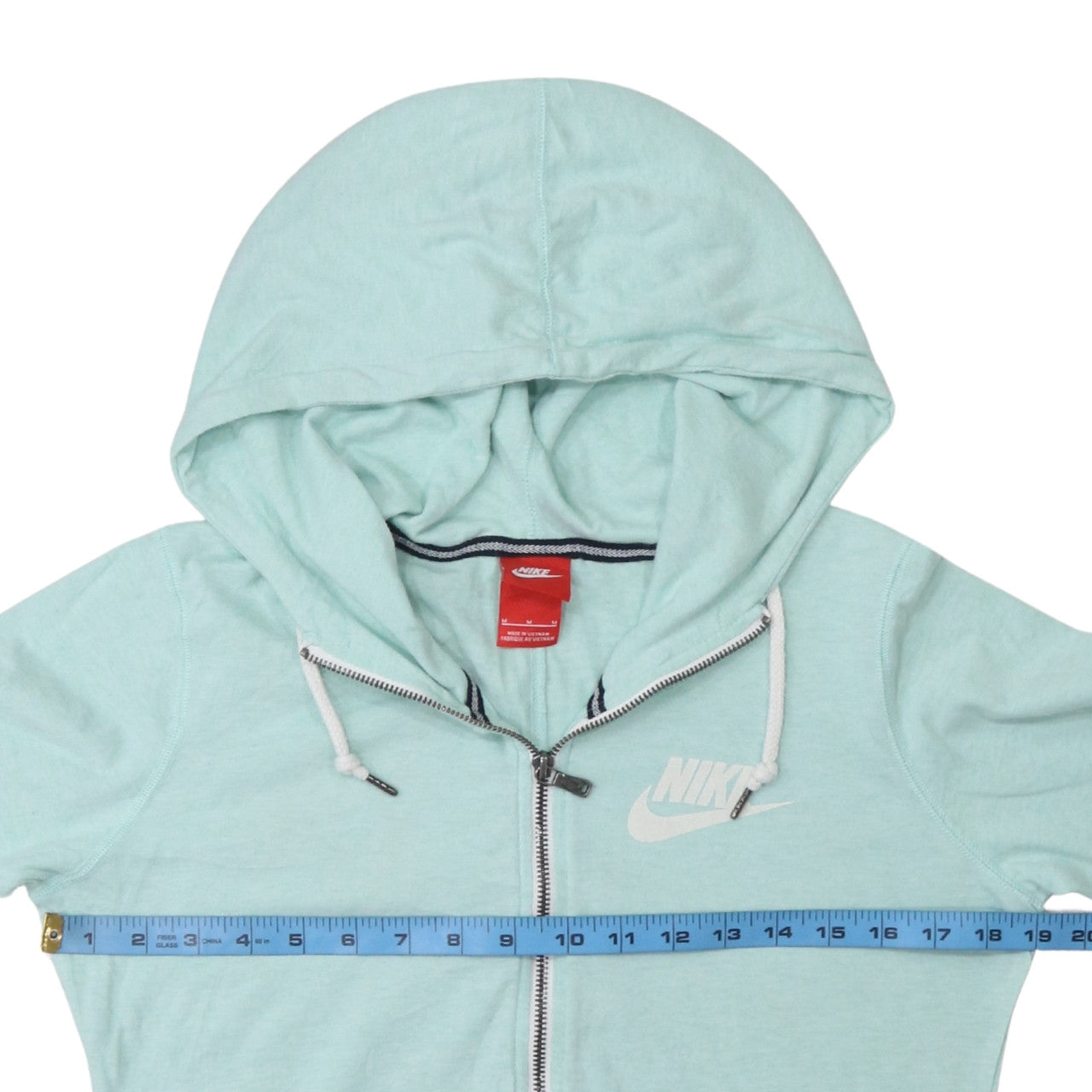 Nike Women’s Blue Full Zip Hoodie Size M Cotton Blend