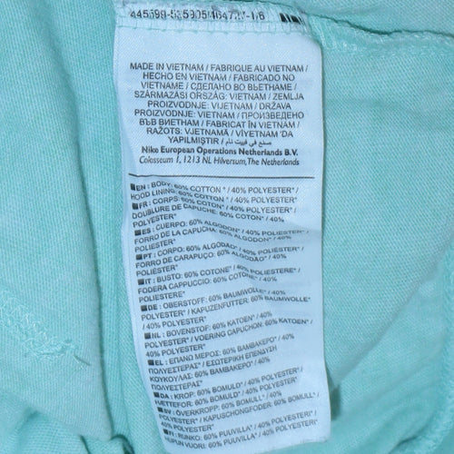 Nike Women’s Blue Full Zip Hoodie Size M Cotton Blend