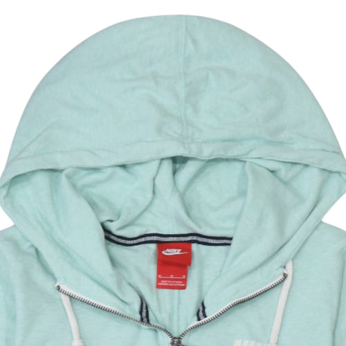 Nike Women’s Blue Full Zip Hoodie Size M Cotton Blend