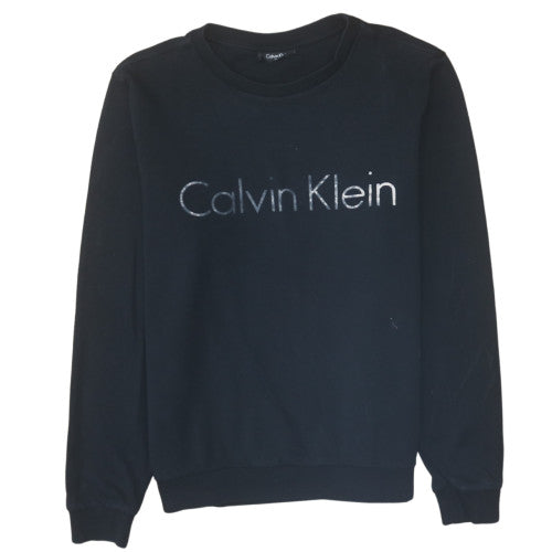 Calvin Klein Men’s Black Logo Pullover Sweatshirt Size L