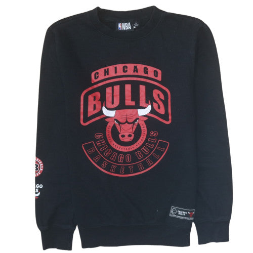 NBA Men's Black Chicago Bulls S Pullover Sweatshirt Long Sleeve