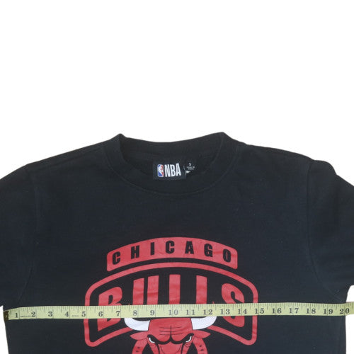 NBA Men's Black Chicago Bulls S Pullover Sweatshirt Long Sleeve
