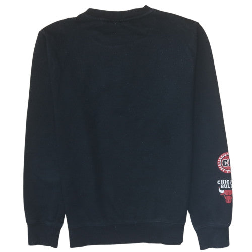NBA Men's Black Chicago Bulls S Pullover Sweatshirt Long Sleeve