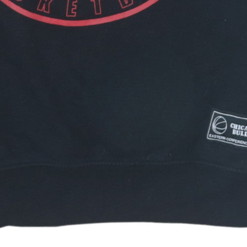 NBA Men's Black Chicago Bulls S Pullover Sweatshirt Long Sleeve