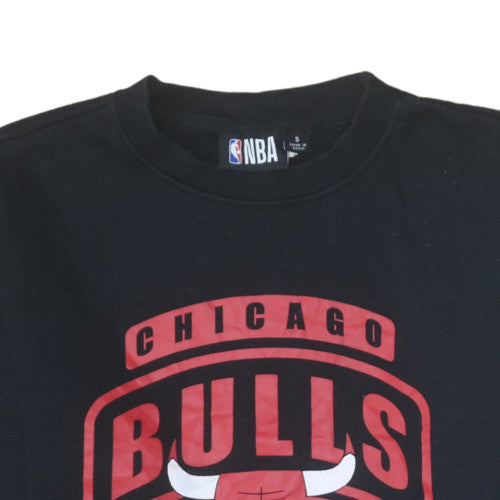 NBA Men's Black Chicago Bulls S Pullover Sweatshirt Long Sleeve