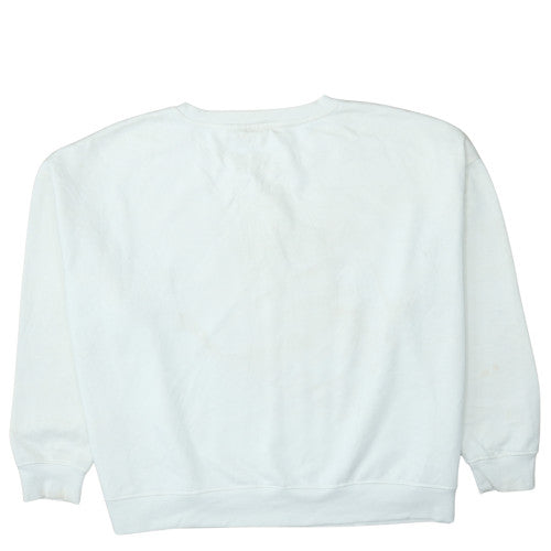 Disney x Primark Women White Mickey Mouse XL Sweatshirt Cozy Pullover
