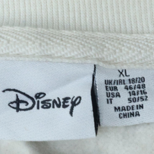 Disney x Primark Women White Mickey Mouse XL Sweatshirt Cozy Pullover