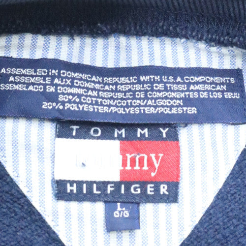 Tommy Hilfiger Women Navy Blue Crew Neck Cotton Sweatshirt L