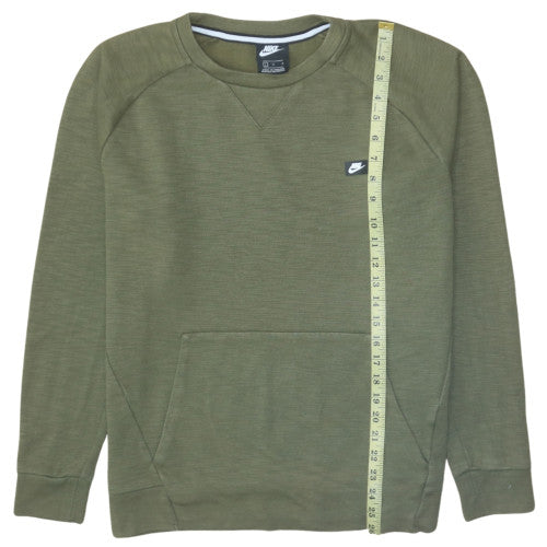 Nike Men's Green Crew Neck Pullover Sweatshirt L Regular Fit