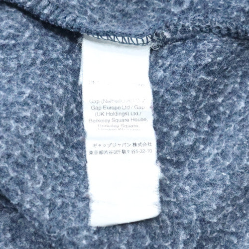 GAP Men Blue Pullover Hoodie L Fleece Lined Classic Logo Style