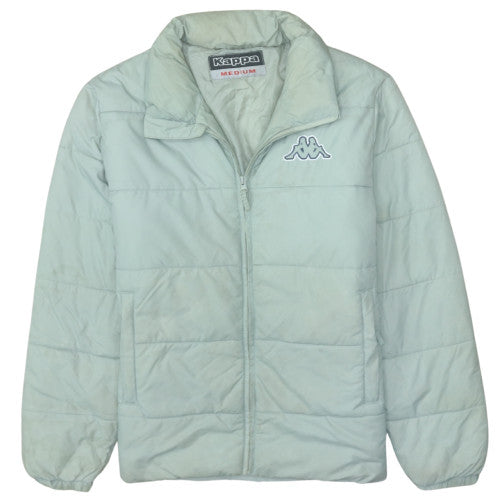 Kappa Men's Light Blue Puffer Jacket Medium Polyester Polyamide Warm Casual