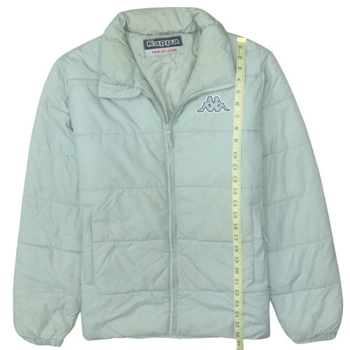 Kappa Men's Light Blue Puffer Jacket Medium Polyester Polyamide Warm Casual