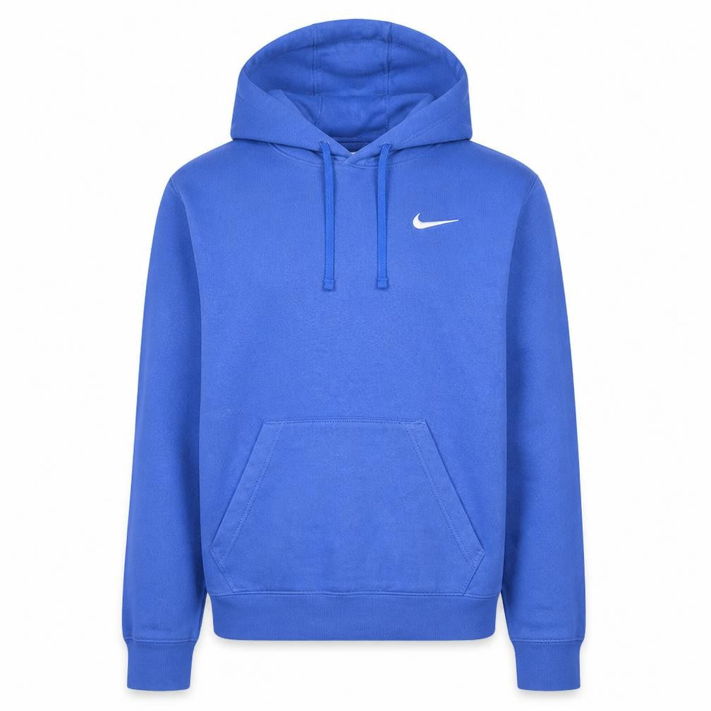 Front view of Nike Men's Blue Pullover Hoodie Medium Regular Fit Fleece
