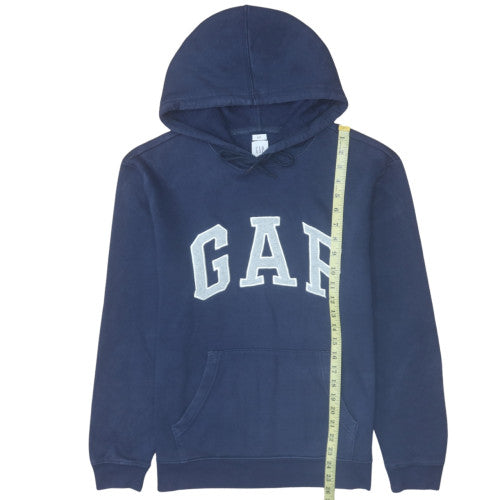 GAP Men's Blue Pullover Hoodie M Logo Fleece Sweatshirt