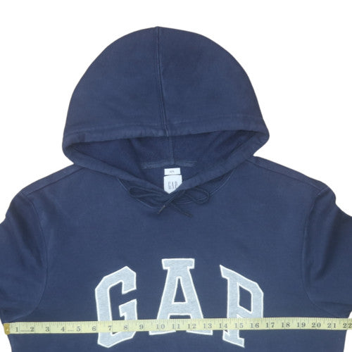 GAP Men's Blue Pullover Hoodie M Logo Fleece Sweatshirt
