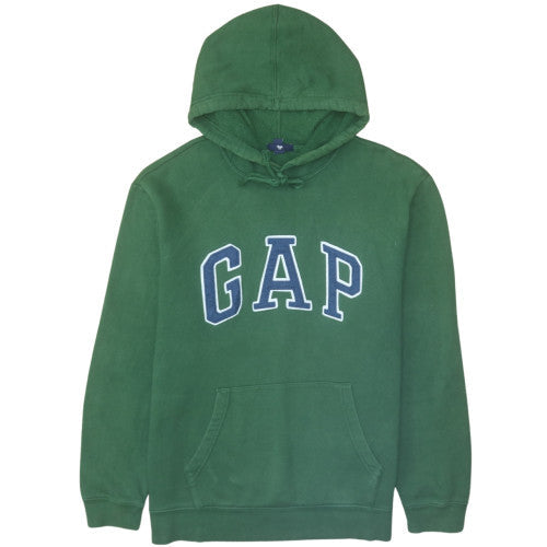 GAP Men's Green Pullover Hoodie L Logo Fleece Sweatshirt