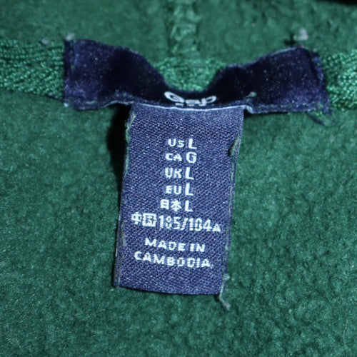 GAP Men's Green Pullover Hoodie L Logo Fleece Sweatshirt
