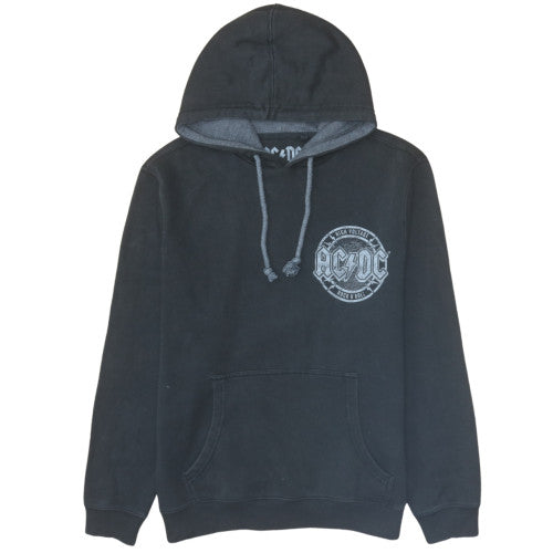 George Mens Black AC/DC Pullover Hoodie Sweatshirt Size M