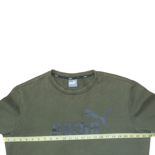 Puma Men's Green Crew Neck Pullover Sweatshirt Size L