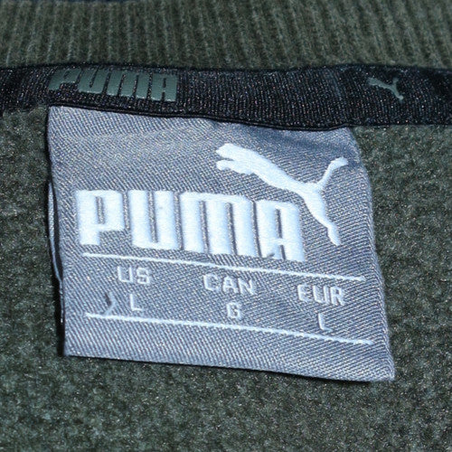 Puma Men's Green Crew Neck Pullover Sweatshirt Size L