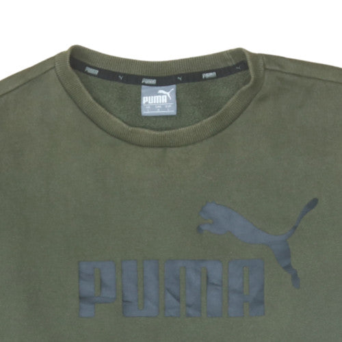Puma Men's Green Crew Neck Pullover Sweatshirt Size L