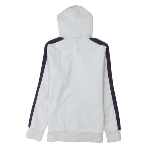 Champion Men's White Pullover Hoodie Medium Logo Stripe