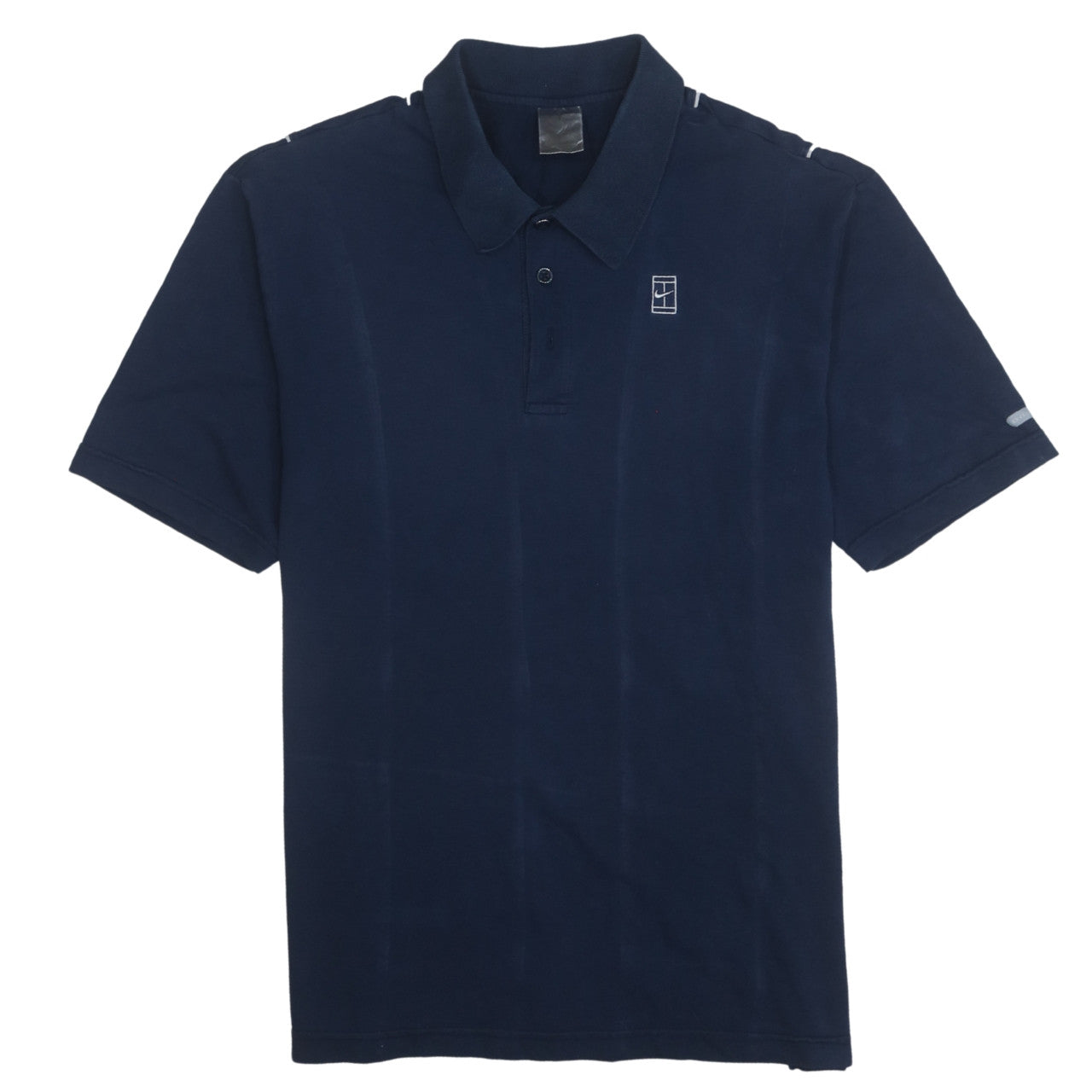 Nike Men's Blue Striped Short Sleeve Polo Shirt Size M