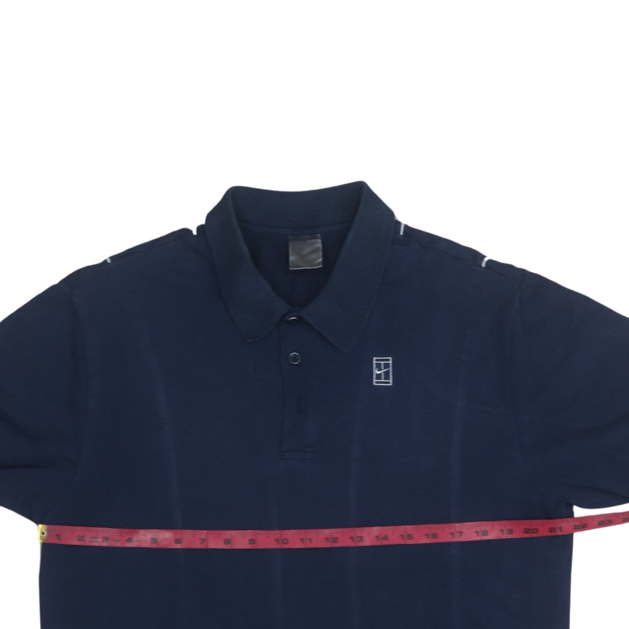 Nike Men's Blue Striped Short Sleeve Polo Shirt Size M