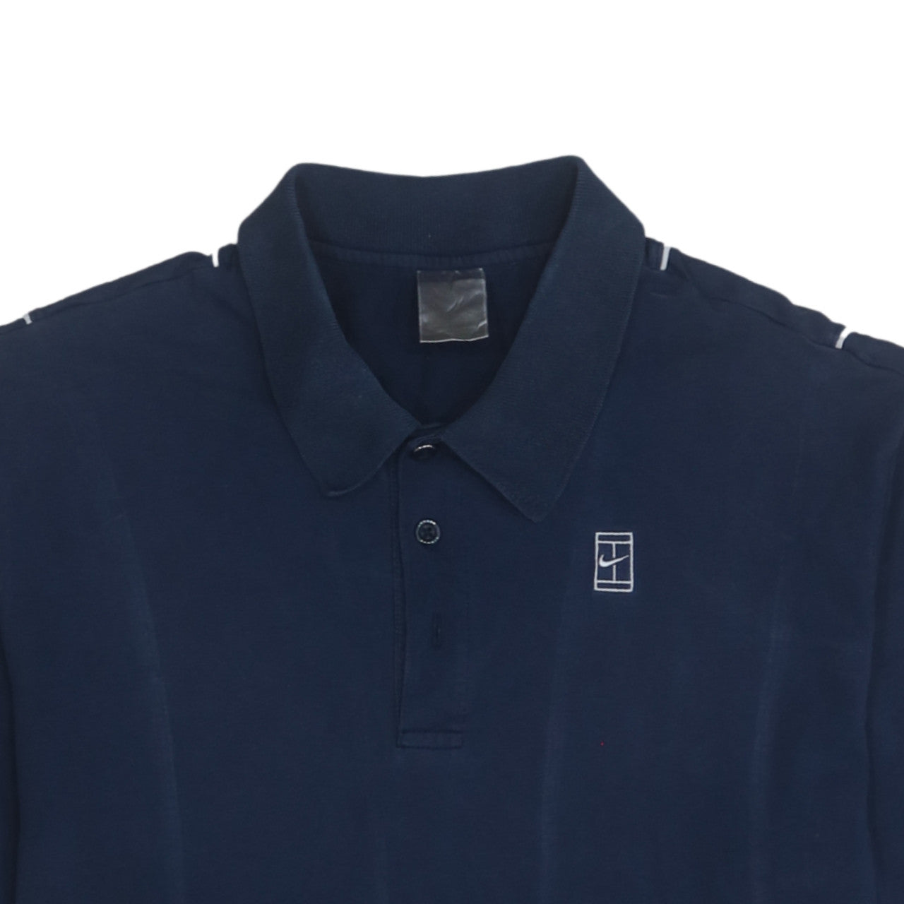 Nike Men's Blue Striped Short Sleeve Polo Shirt Size M