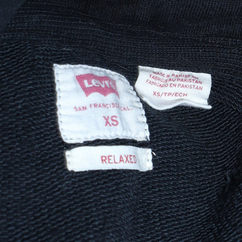 Levi's Men's Black XS Relaxed Fit Pullover Hoodie