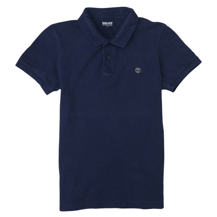 Timberland Men’s Blue Cotton Regular Fit Short Sleeve Polo Shirt S