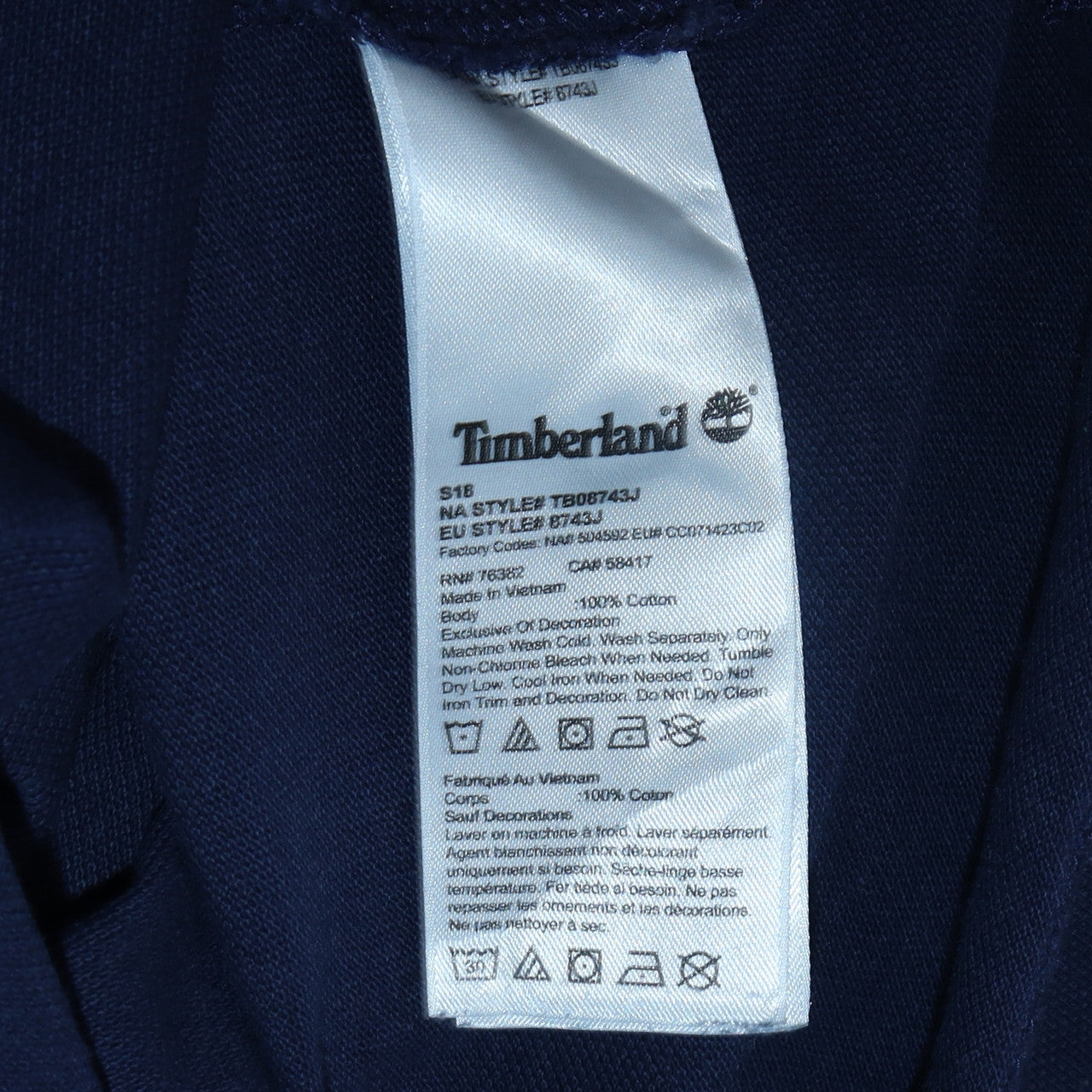 Timberland Men’s Blue Cotton Regular Fit Short Sleeve Polo Shirt S