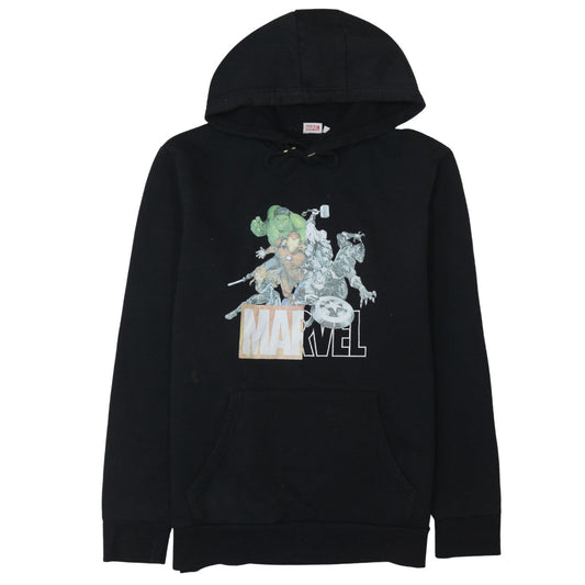 Marvel Men's Black XL Pullover Hoodie with Logo Graphic Print