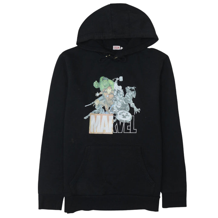 Marvel Men's Black XL Pullover Hoodie with Logo Graphic Print