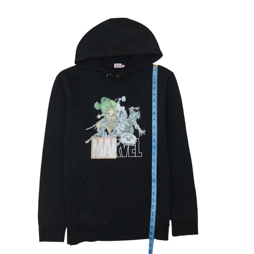 Marvel Men's Black XL Pullover Hoodie with Logo Graphic Print