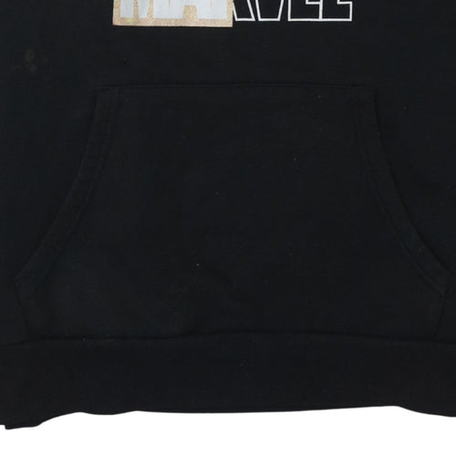 Marvel Men's Black XL Pullover Hoodie with Logo Graphic Print