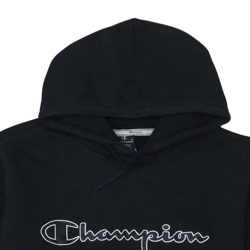 Champion Men's Black XL Pullover Hoodie with Logo Embroidery
