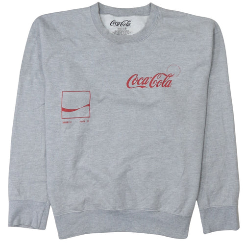 Coca-Cola Grey Women's L Sweatshirt Crew Neck Cotton Blend Pullover