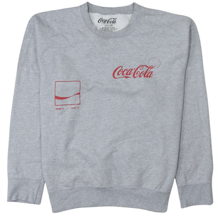 Coca-Cola Grey Women's L Sweatshirt Crew Neck Cotton Blend Pullover