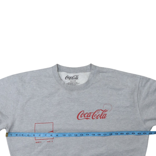 Coca-Cola Grey Women's L Sweatshirt Crew Neck Cotton Blend Pullover